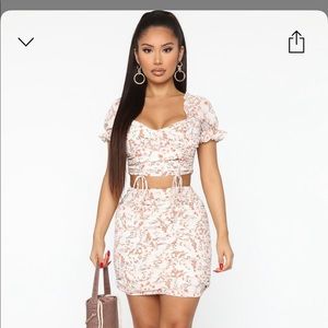 COPY - FashionNova In the garden Skirt Set